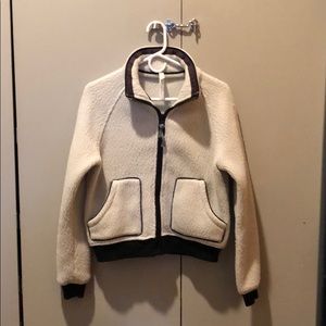 Free People Cream Fleece Jacket S/P